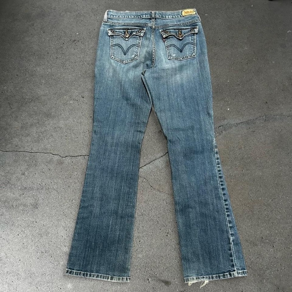 Y2K women's Levi's 515 bootcut blue western grunge denim jeans pants Size 8